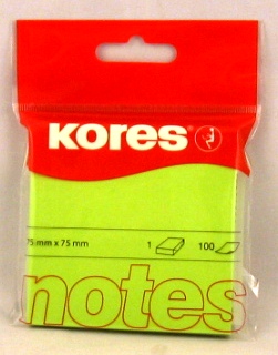 kores 100 feuilles adh.col.75x75mm